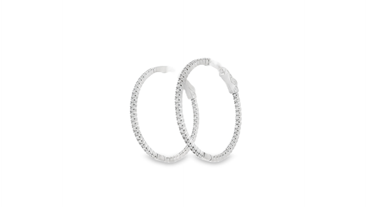 Elegant Diamond Hoop Earrings