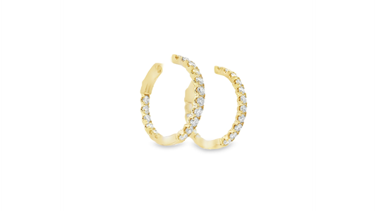 Elegant Diamond Hoop Earrings