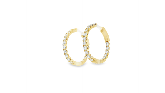 Elegant Diamond Hoop Earrings
