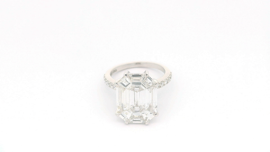 Elegant Emerald-Cut Diamond Ring
