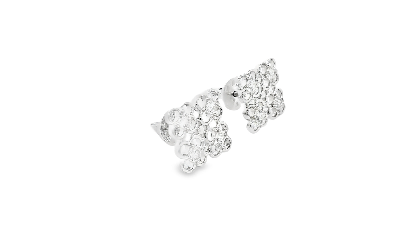 Elegant Gold and Diamond Earrings