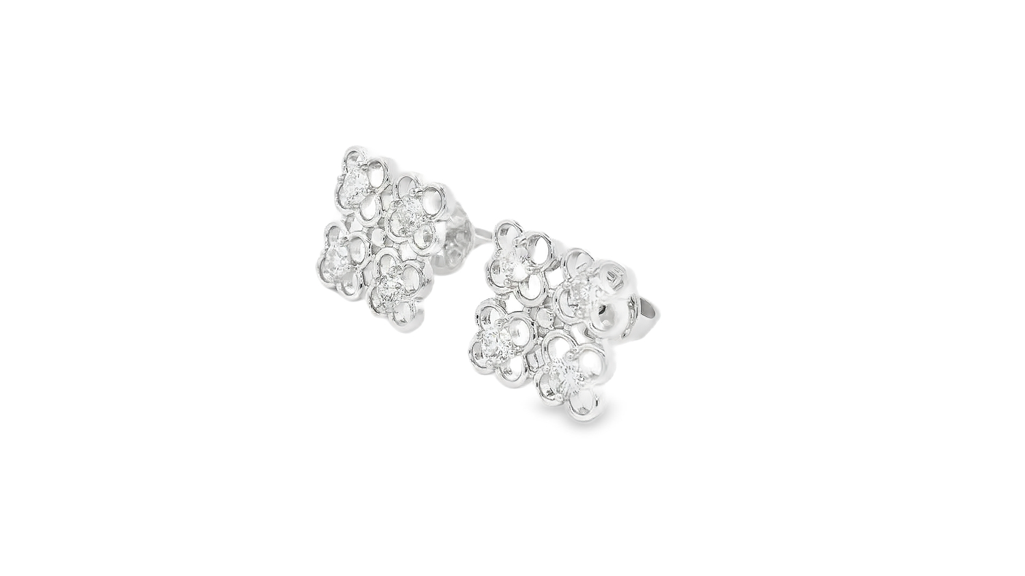Elegant Gold and Diamond Earrings