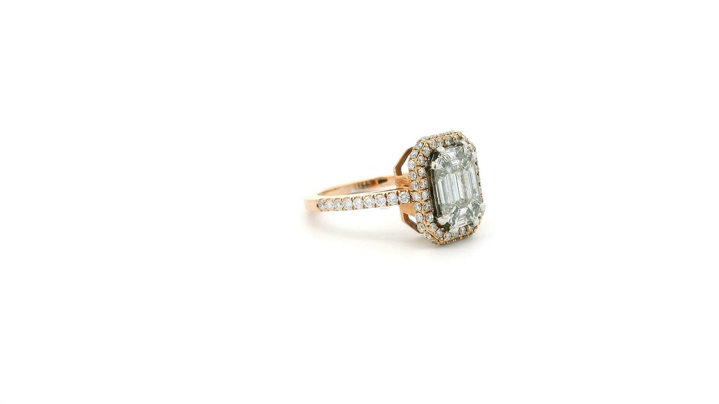 Elegant Emerald Cut Diamond Ring