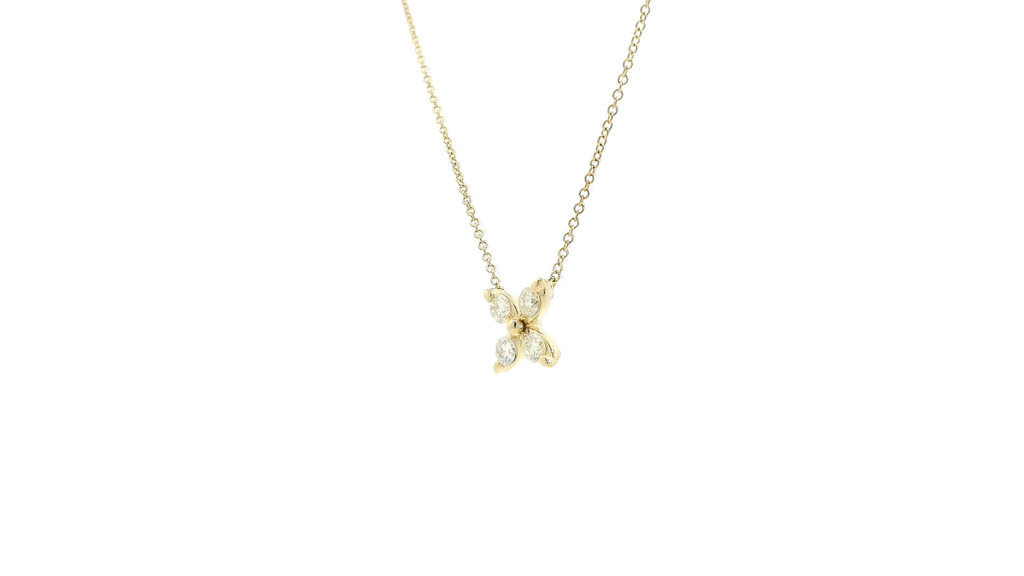 Elegant Gold Butterfly Pendant