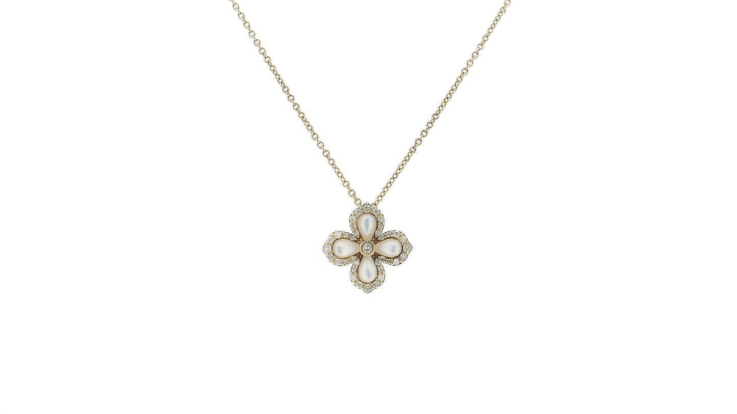 Elegant Gold Pendant with Gemstone Accents