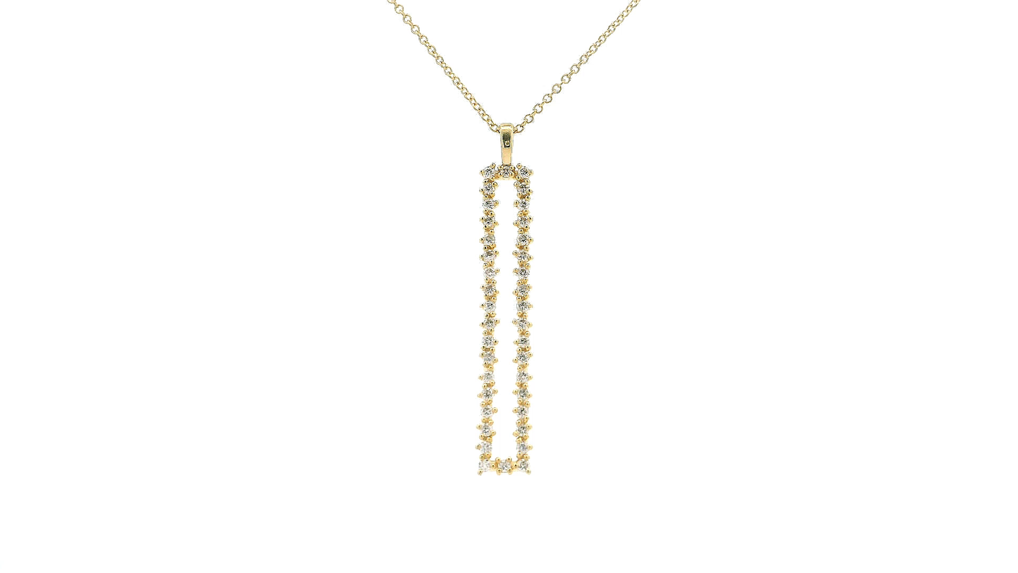 Elegant Gold Pendant with Diamond Accents