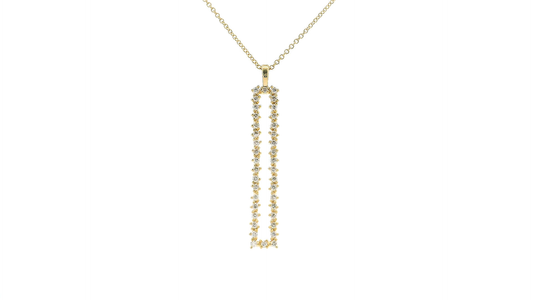 Elegant Gold Pendant with Diamond Accents