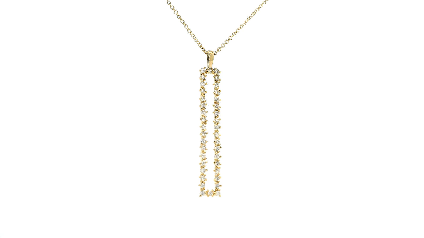 Elegant Gold Pendant with Diamond Accents