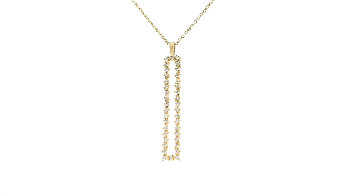 Elegant Gold Pendant with Diamond Accents