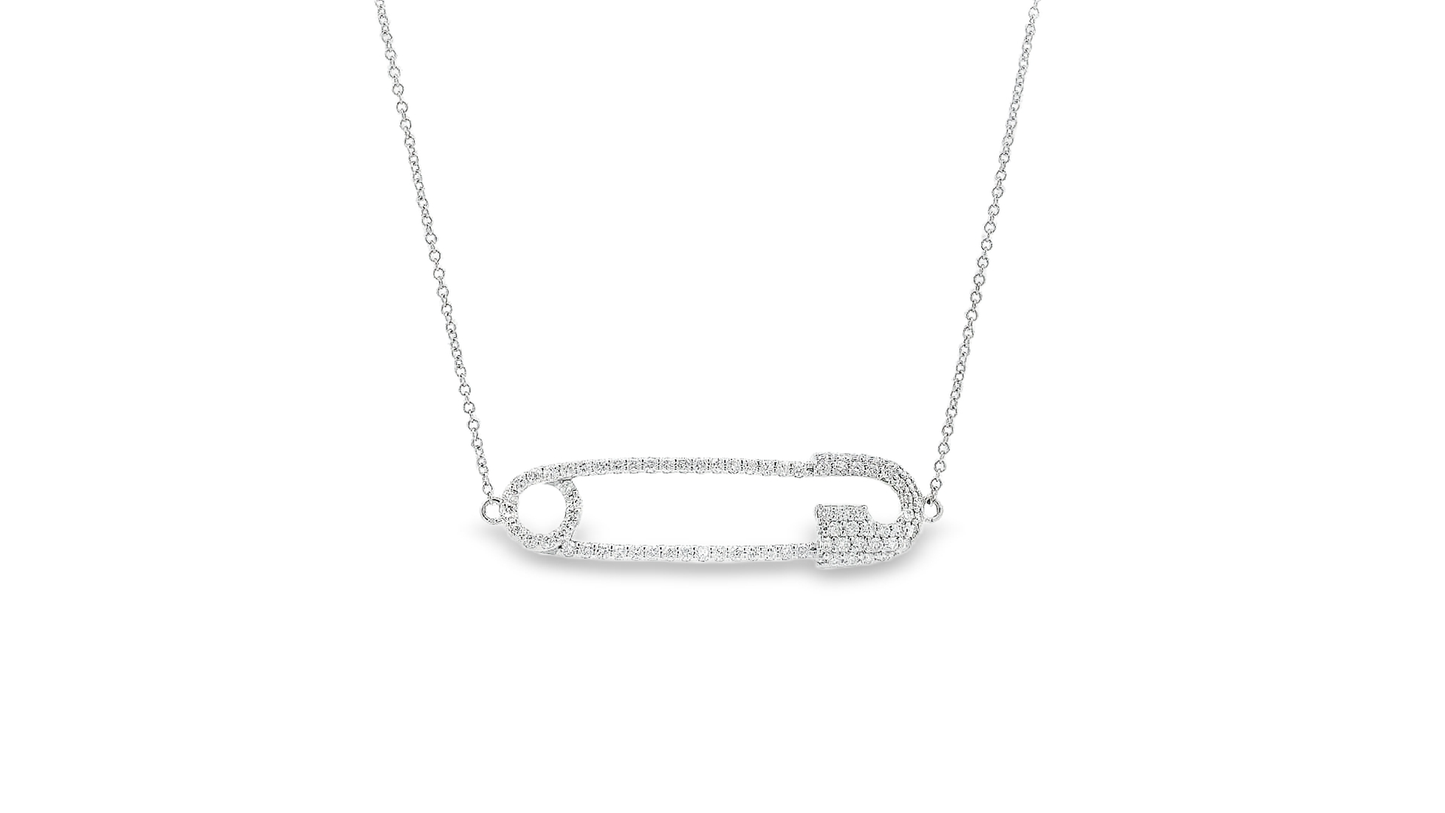 Elegant Gold Safety Pin Pendant
