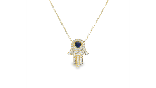 Elegant Gold Hamsa Pendant Necklace