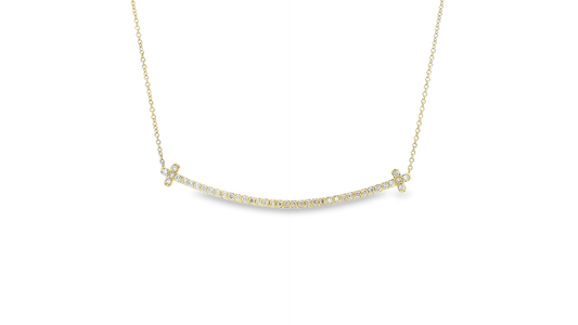Elegant Gold Necklace with Sparkling Accents