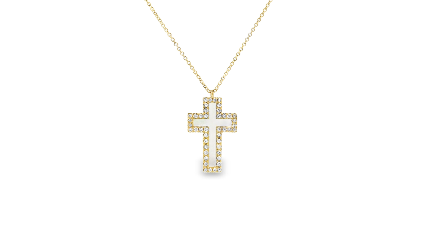 Elegant Gold Cross Pendant Necklace