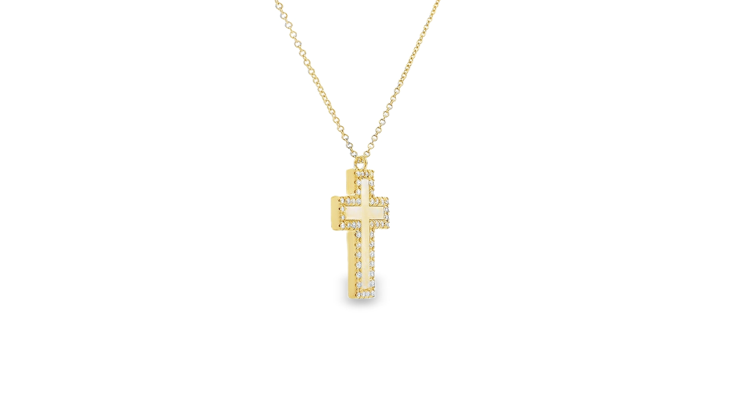 Elegant Gold Cross Pendant Necklace