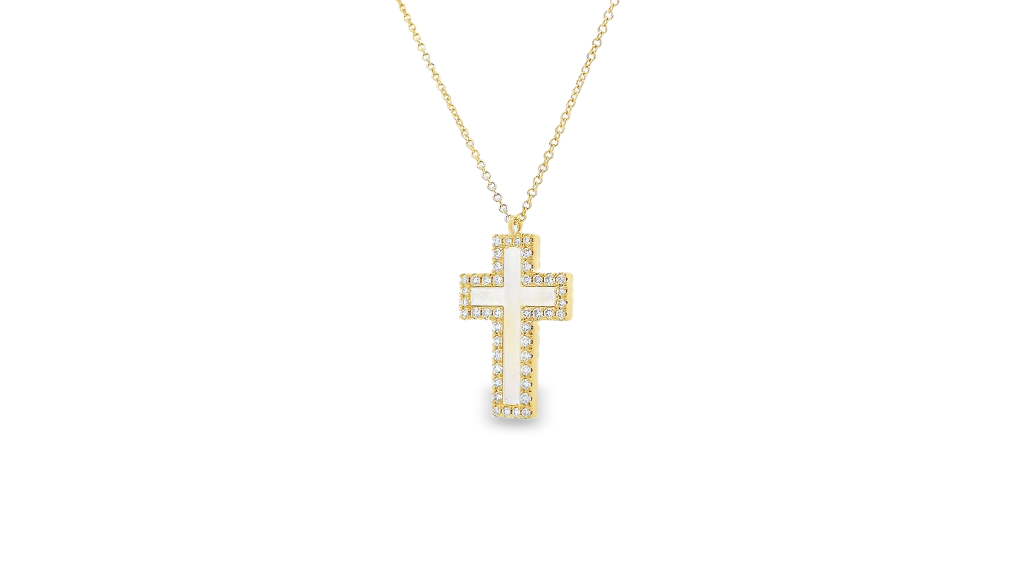 Elegant Gold Cross Pendant Necklace