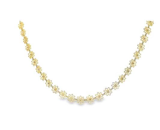 Delicate Floral Gold Necklace