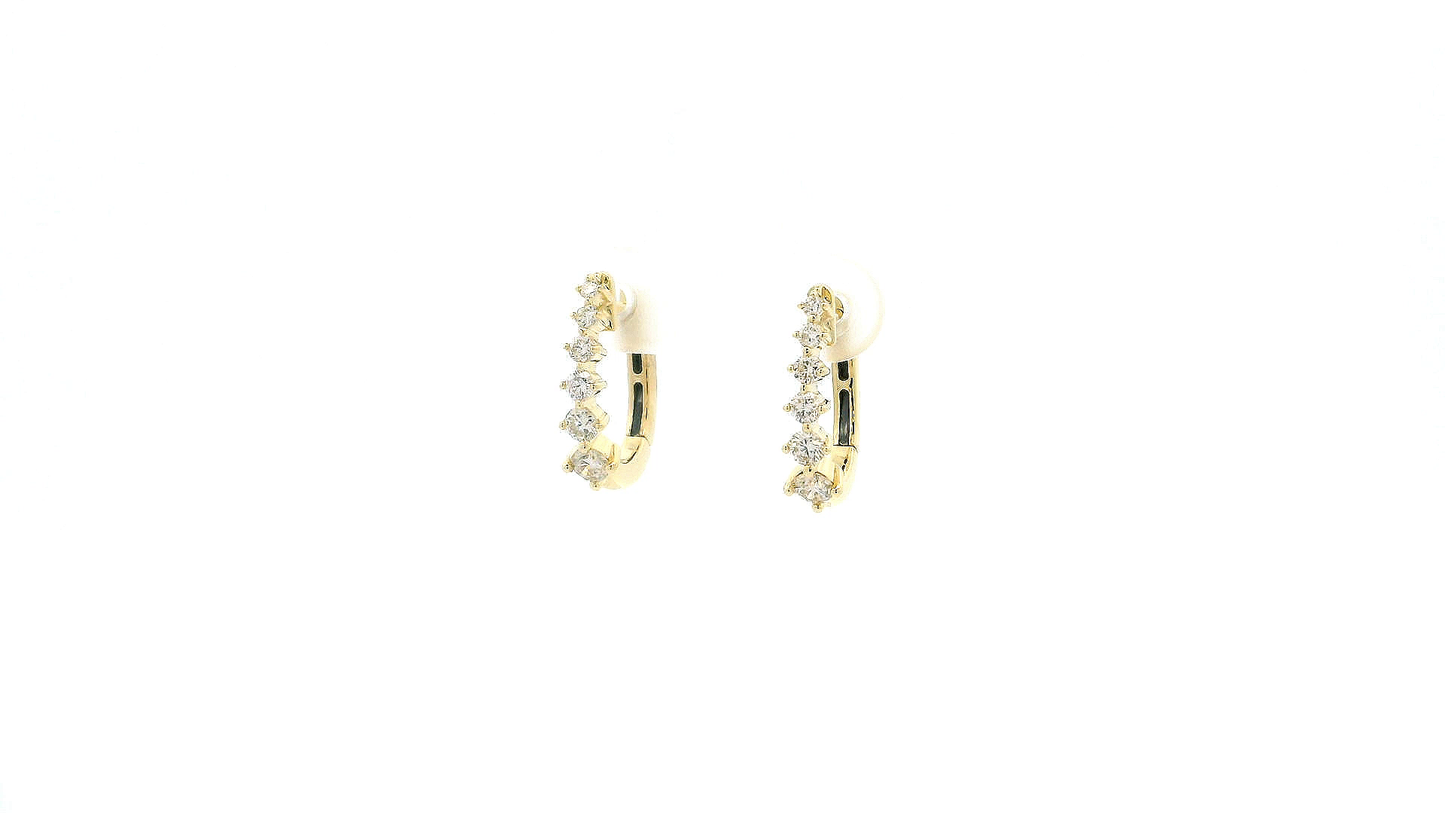 Elegant Gold and Diamond Earrings