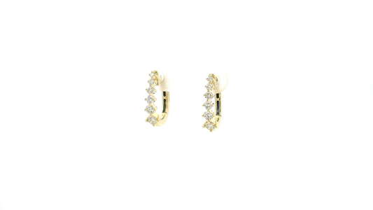 Elegant Gold and Diamond Earrings