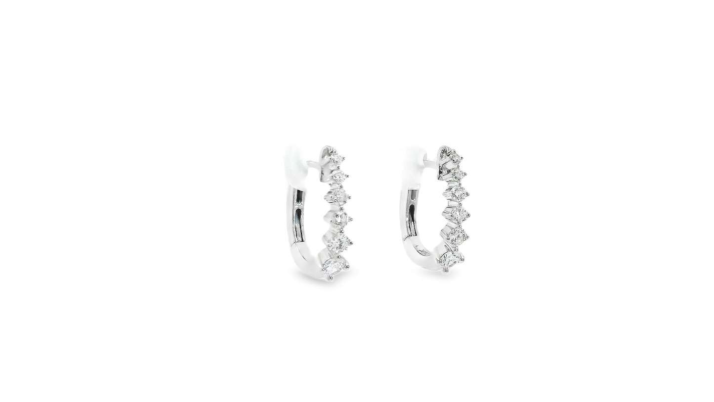 Elegant Gold and Diamond Earrings
