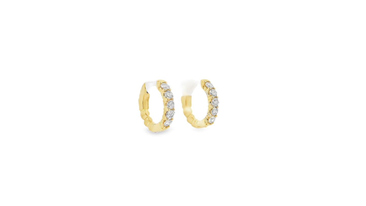 Elegant Gold and Diamond Earrings