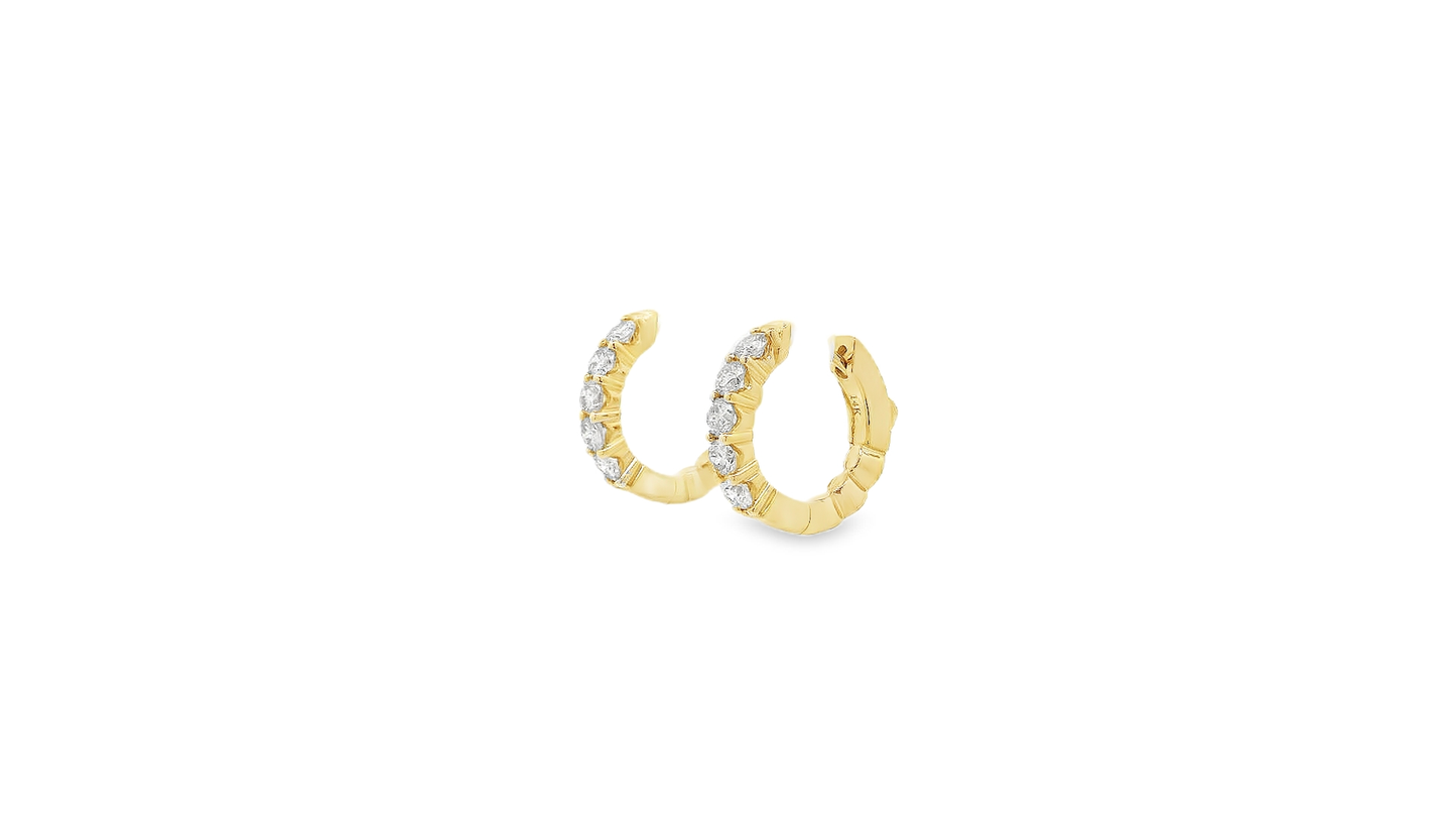 Elegant Gold and Diamond Earrings