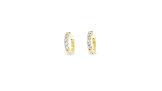 Elegant Gold and Diamond Earrings