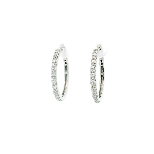 Elegant Diamond Hoop Earrings
