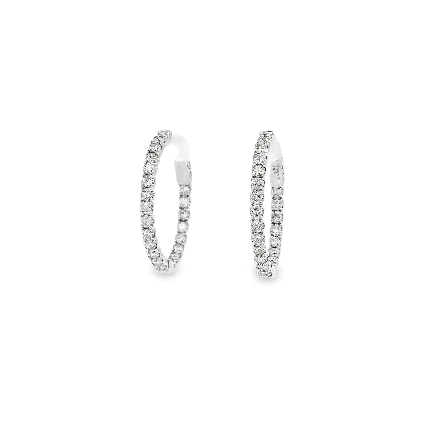Elegant Diamond Hoop Earrings