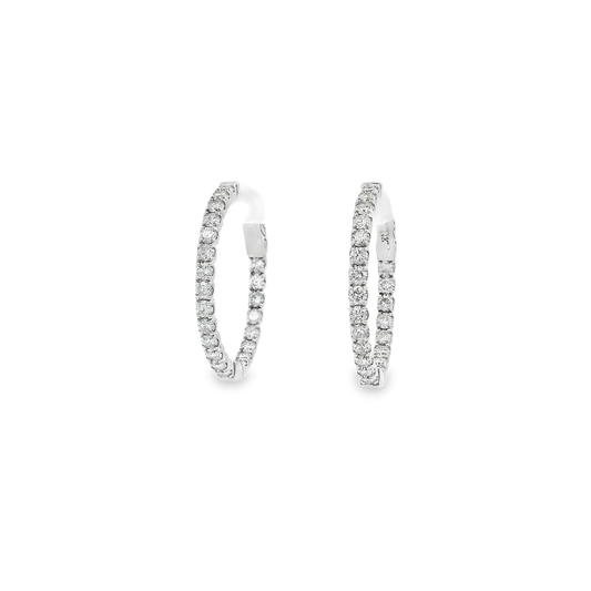 Elegant Diamond Hoop Earrings