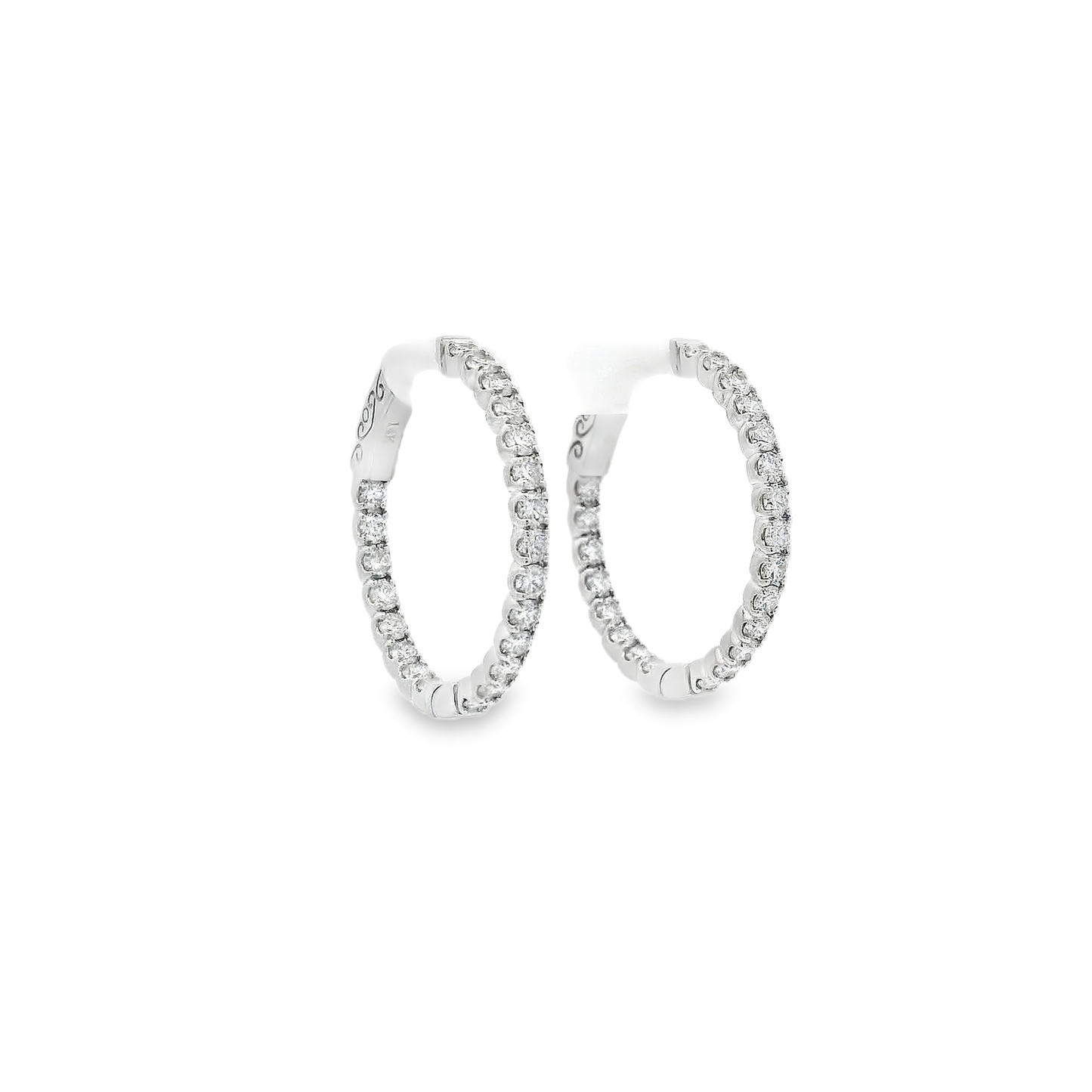 Elegant Diamond Hoop Earrings