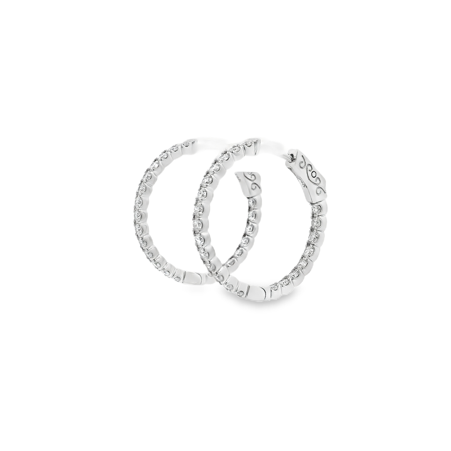 Elegant Diamond Hoop Earrings