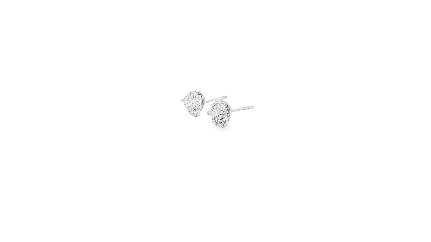 Elegant Diamond Stud Earrings