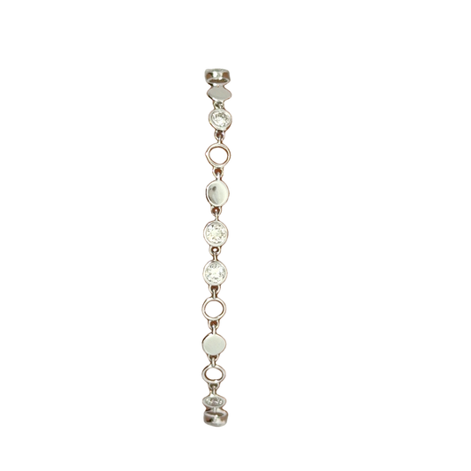 Elegant Silver Bracelet on Wrist