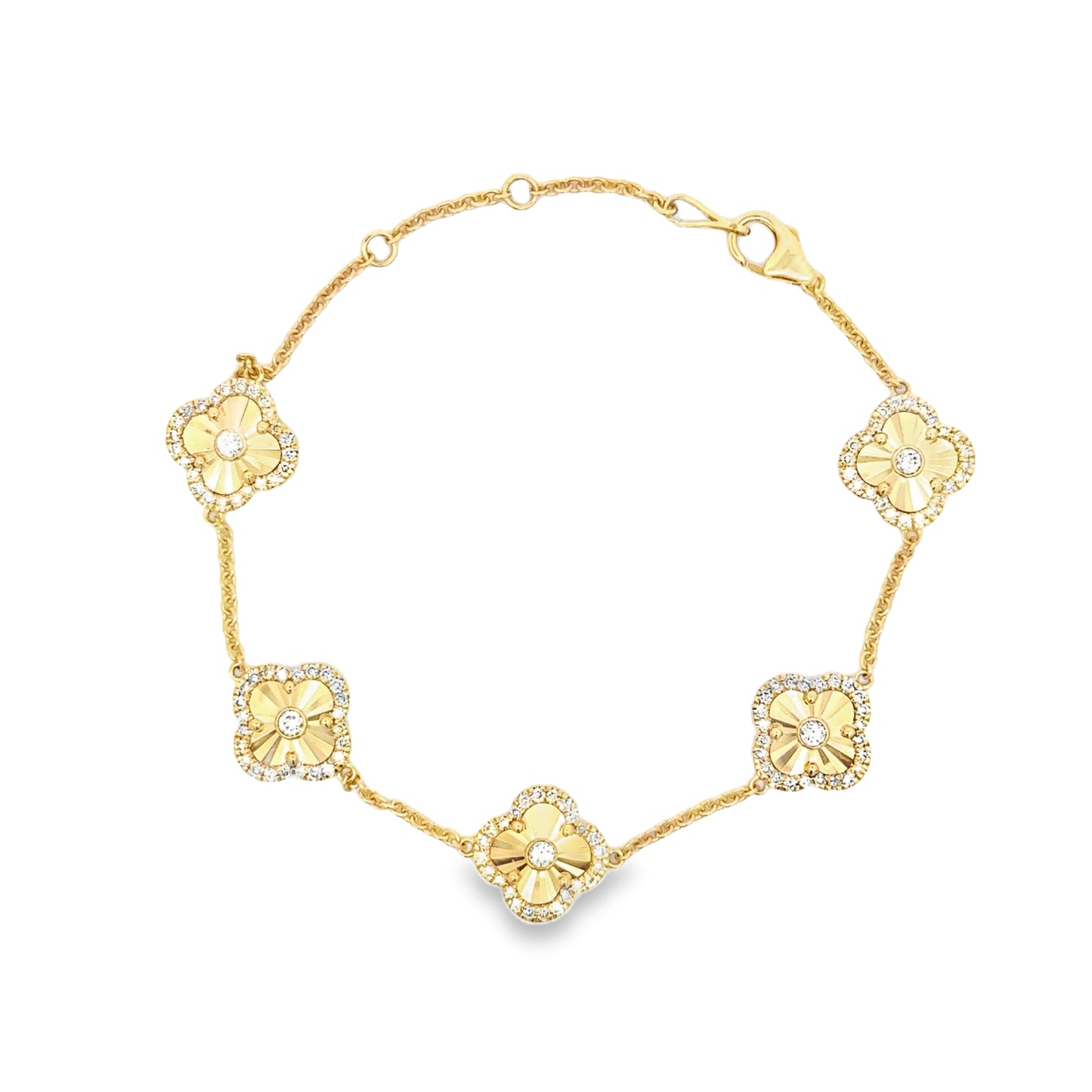Elegant Floral Gold Bracelet
