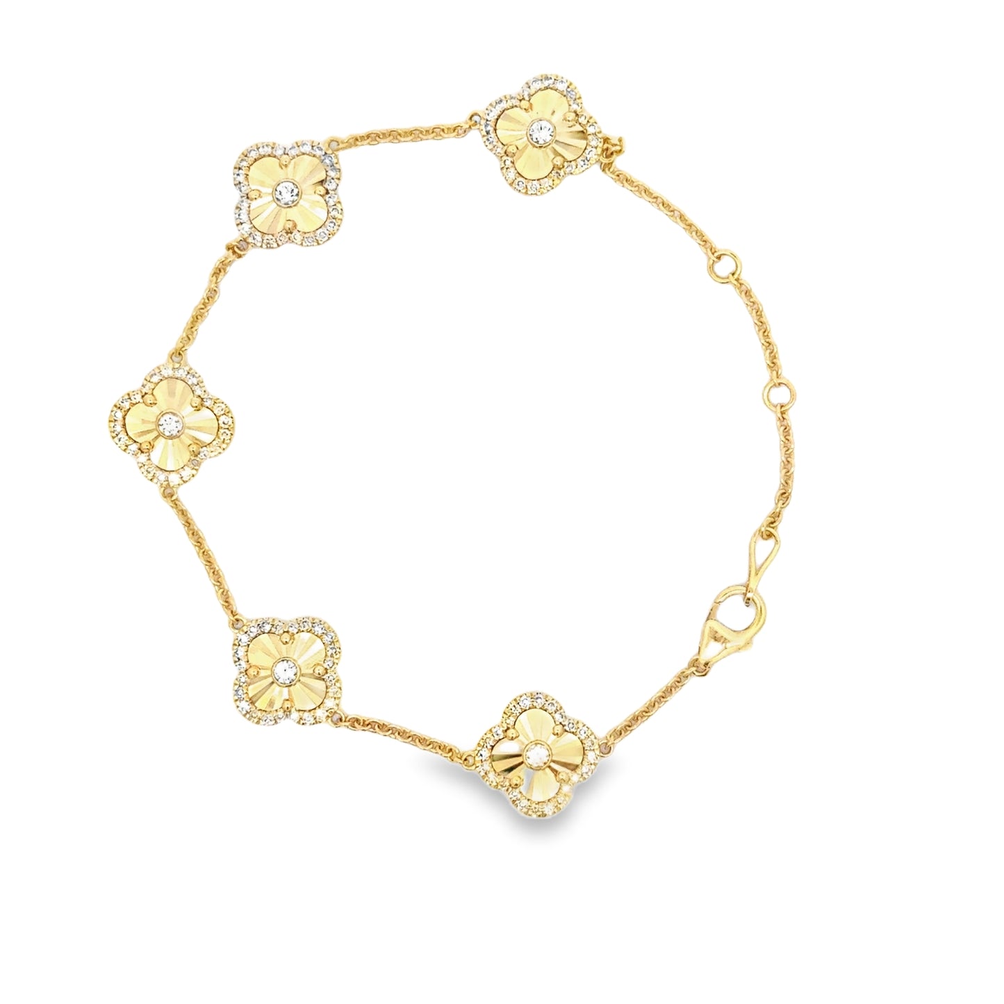 Elegant Floral Gold Bracelet