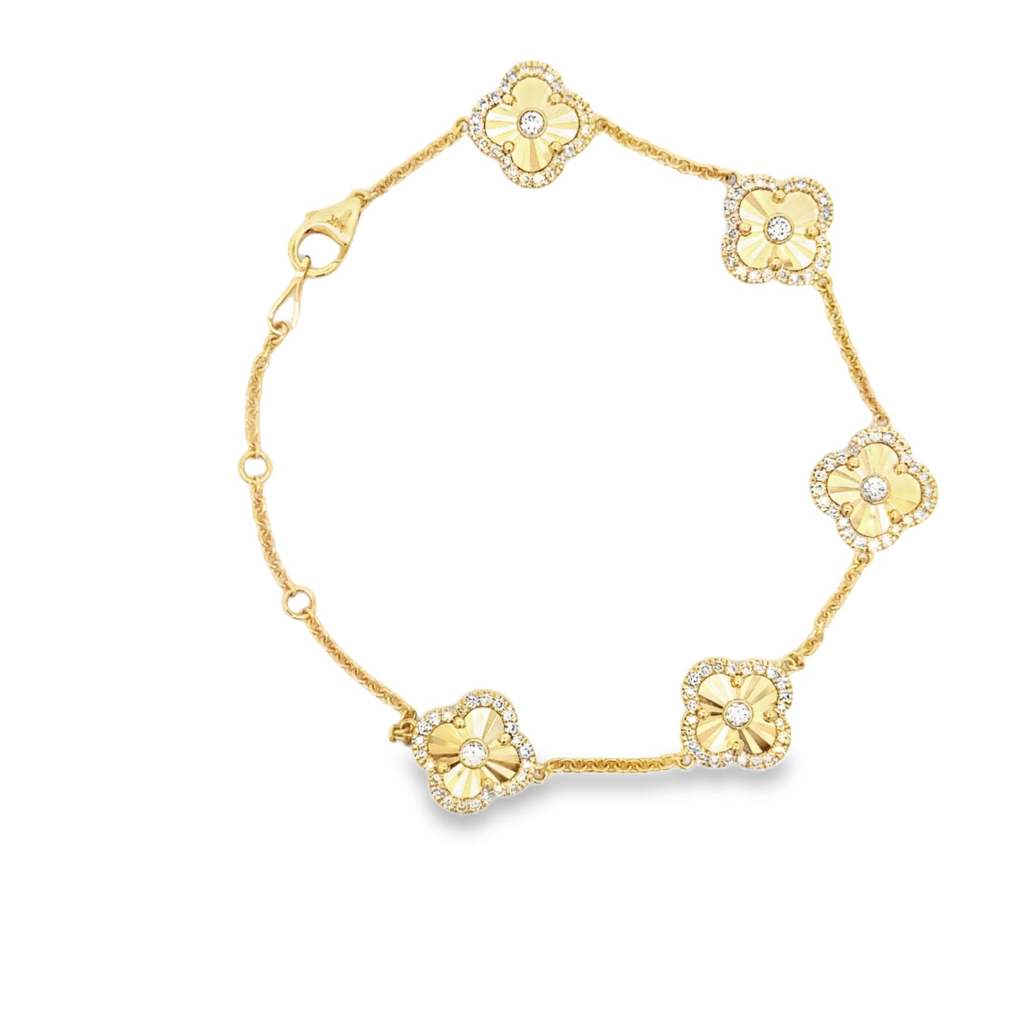 Elegant Floral Gold Bracelet